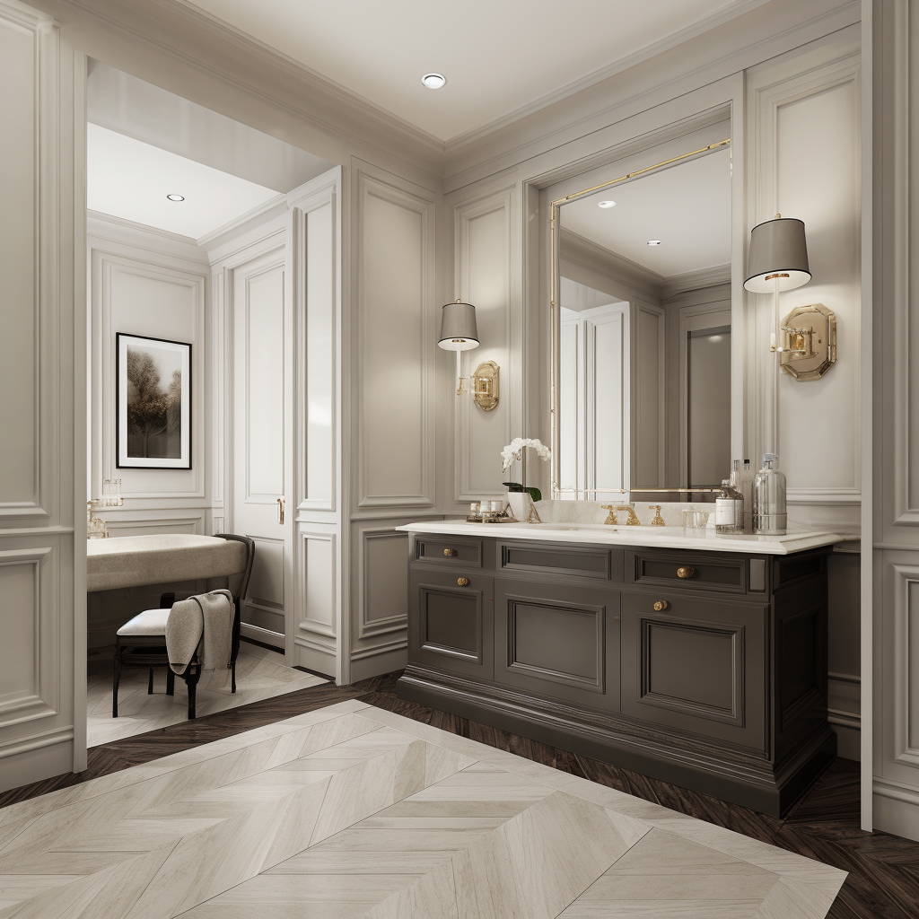 Bagno di lusso chiaro